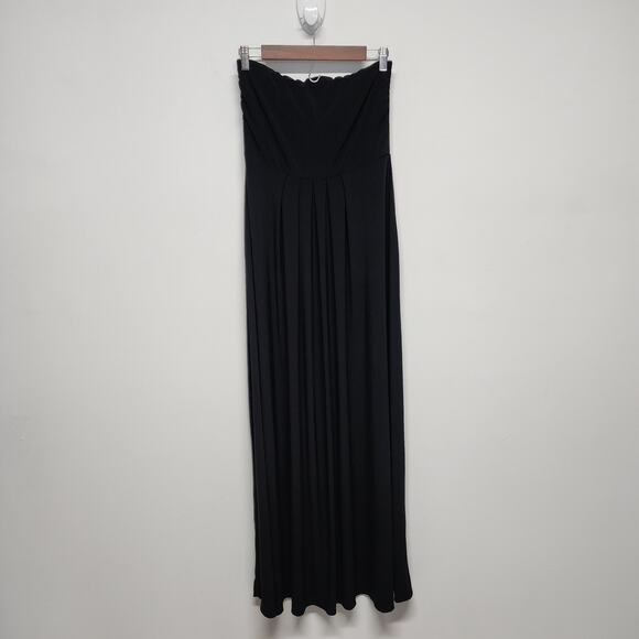 Carlos Saavedra Convertible Bandeau Black Maxi Dress Size M Stretchy Formal Gown - Picture 5 of 16